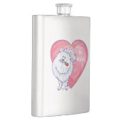 Witte Pommeren Valentijnsdag Flacon (Rechts)