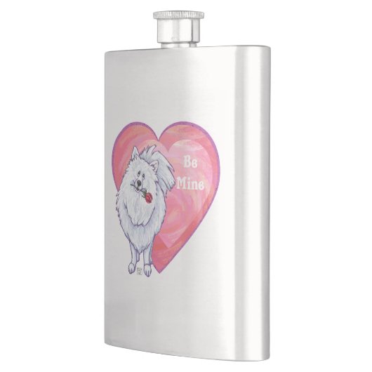 Witte Pommeren Valentijnsdag Flacon (Links)