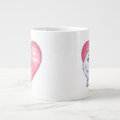 Witte Pommeren Valentijnsdag Grote Koffiekop (Voorkant)