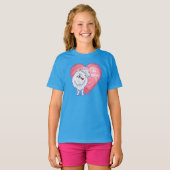 Witte Pommeren Valentijnsdag T-shirt (Voorkant volledig)