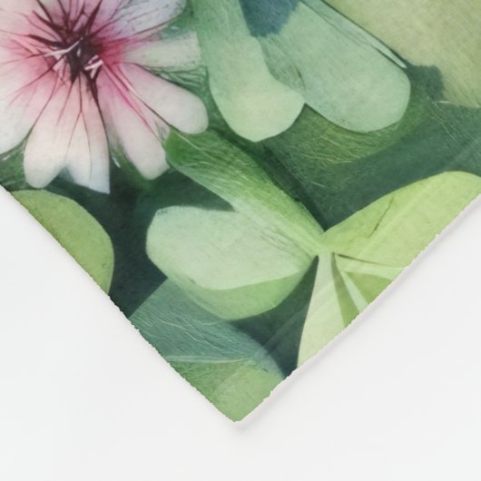 Witte Pommerse Groene Shamrock Veld Fleece Deken (Hoek)