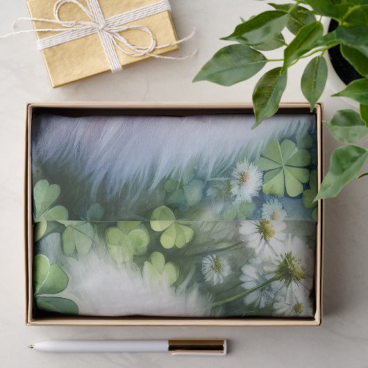 Witte Pommerse Hondenklaver Waterverf Decoupage Tissuepapier (Geschenk)