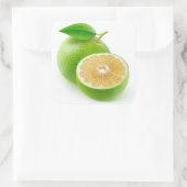 Witte pompelmoes vierkante sticker (Tas)