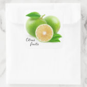 Witte pompelmoes vierkante sticker (Tas)
