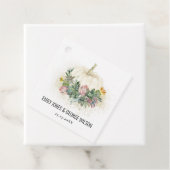 WITTE POMPKIN PINK PROTEA SUCCULENT FAUNA WEDING BEDANKJES LABELS (In situ)