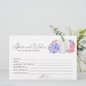 Witte pompoen - advies en wensen bruidsdouche briefpapier (Staand voorkant)