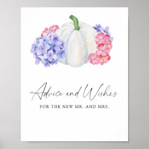 Witte pompoen - advies en wensen poster