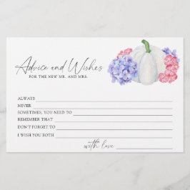 Witte pompoen - advies en wensen vrijgezellenfeest briefpapier