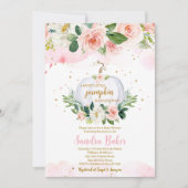 Witte pompoen Baby shower Kaart (Voorkant)