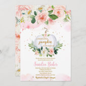 Witte pompoen Baby shower Kaart (Voorkant / Achterkant)