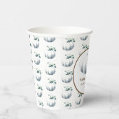 Witte Pompoen Baby shower Papier Cups Papieren Bekers (Rechts)