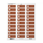 Witte Pompoen Baby Shower Retouradres Label (Full Sheet)