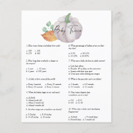 Witte pompoen - Baby Trivia | Baby showers wild