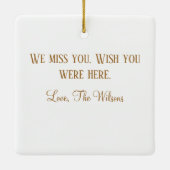 Witte pompoen Bloemen Happy Thanksgiving Ornament (Achterkant)