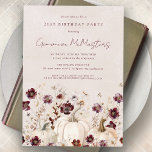 Witte pompoen Bourgogne Wildflower 21ste verjaarda Kaart<br><div class="desc">Herfst pompoenen zijn genesteld in delicate bordeauxrode en witte wilde bloemen creëer een elegante esthetiek. Alle tekst is bewerkbaar,  zodat u gemakkelijk uw eigen speciale stemming kunt maken.</div>