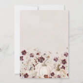 Witte pompoen Bourgondië Wildflower 100e verjaarda Kaart (Achterkant)