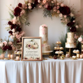 Witte pompoen Bourgondische Herfst Bloemen Snoep B Poster