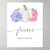 Witte pompoen - bruidsgunsten neem er alsjeblieft poster (Voorkant)