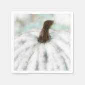 Witte pompoen cocktail servetten (Voorkant)