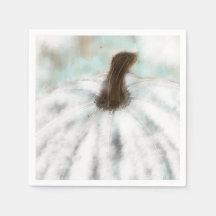 Witte pompoen cocktail servetten