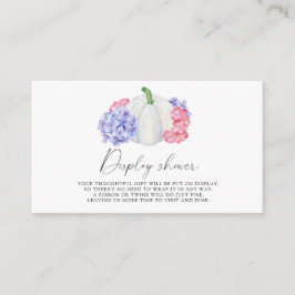 Witte pompoen - Display douche Informatiekaartje