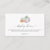 Witte pompoen elegant - display douche informatiekaartje (Voorkant)