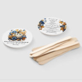 Witte Pompoen Elegant Herfst Tuin Ceremonie Progra Handwaaier (Niet-gemonteerd)