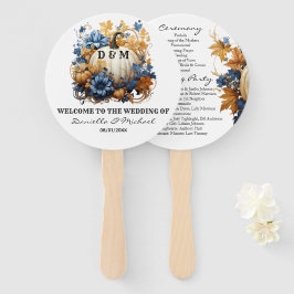 Witte Pompoen Elegant Herfst Tuin Ceremonie Progra Handwaaier