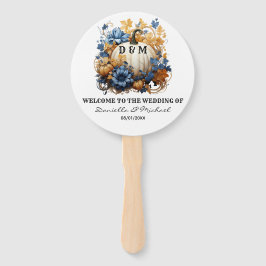 Witte Pompoen Elegant Herfst Tuin Ceremonie Progra Handwaaier