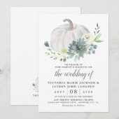 Witte Pompoen Elegant Sappige Herfst Chique Bruilo Kaart (Voorkant / Achterkant)