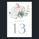 Witte Pompoen Elegant Sappige Herfst Chique Bruilo Kaart<br><div class="desc">Het ontwerp is voorzien van een elegante witte pompoen met een ivoorbloemboekje met eucalyptusgrienery,  succulente elementen en meer. Het ontwerp biedt een alternatief voor traditionele late zomer of herfst trouwkleuren. Neem dit kleurenpalet in uw gebeurtenis voor een elegante moderne verandering op.</div>