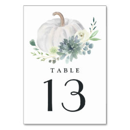Witte Pompoen Elegant Sappige Herfst Chique Bruilo Kaart
