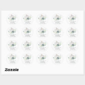 Witte Pompoen Elegant Sappige Herfst Chique Bruilo Ronde Sticker (Vel)