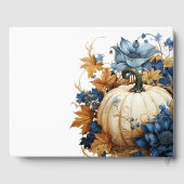 Witte Pompoen Elegante Herfst Tuin Gastenboek (Achterkant)