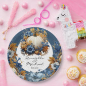 Witte Pompoen Elegante Herfst Tuin Papieren Bordje (Feest)