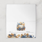 Witte Pompoen Elegante Herfst Tuin Plaatskaartje (Buitenkant ongevouwen)