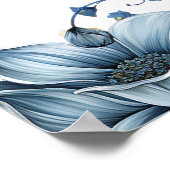 Witte Pompoen Elegante Herfst Tuin Poster (Hoek)