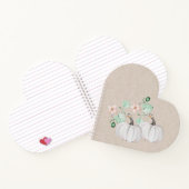 Witte pompoen en bloemen Waterverf kunst Notitieboek (Binnen)