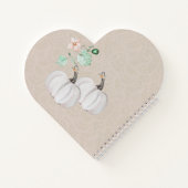 Witte pompoen en bloemen Waterverf kunst Notitieboek (Achterkant)