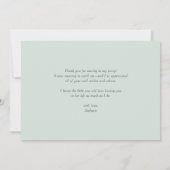 Witte pompoen en groen Herfst Baby shower Bedankkaart (Achterkant)