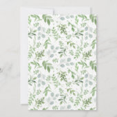 Witte pompoen en groen Herfst bruids brunch Kaart (Achterkant)