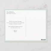 Witte pompoen en groen Herfst Dank u Briefkaart (Achterkant)