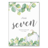 Witte pompoen Eucalyptus Weddenafel Kaart (Voorkant)