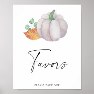 Witte pompoen - Favorietenposter Poster