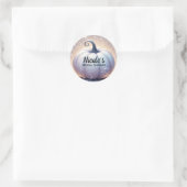 Witte Pompoen Glow Sparkel Licht Bruidsdouche Ronde Sticker (Tas)
