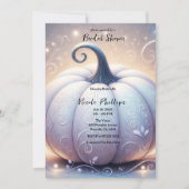 Witte Pompoen Glow Sparkle Lights Vrijgezellenfees Kaart (Voorkant)