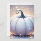 Witte Pompoen Glow Sparkle Lights Vrijgezellenfees Kaart (Achterkant)