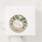 Witte pompoen groen eucalyptus rustieke herfst bedankjes labels (In situ)