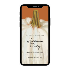 Witte pompoen Halloween Party Kaart