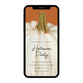 Witte pompoen Halloween Party Kaart